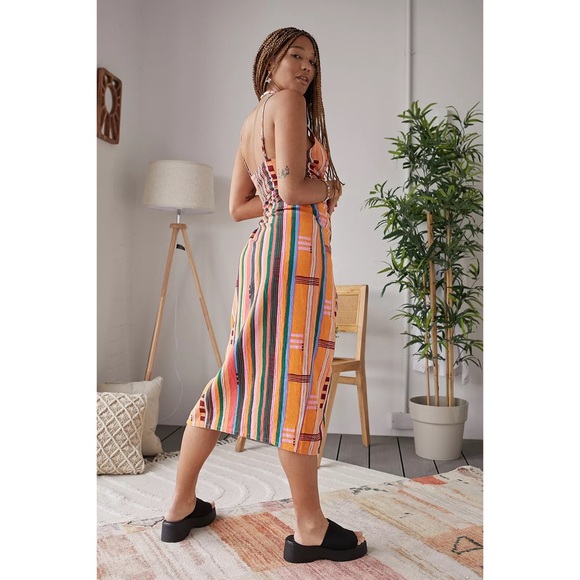 Urban Outfitters Flashing Lights Midi Wrap Dress - Picture 3 of 11